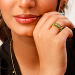 Load image into Gallery viewer, Green Leaf Ring