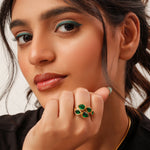 Load image into Gallery viewer, Emerald Bloom Ring