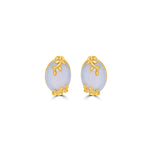 Load image into Gallery viewer, Ornate Oval Moonstone Earrings