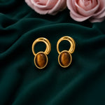Load image into Gallery viewer, White Enamel Floral Stud Earrings