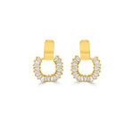 Load image into Gallery viewer, Mirror Finish White Stone Earrings