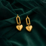 Load image into Gallery viewer, Puffy Heart Huggie Hoop