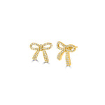 Load image into Gallery viewer, Crystal Bow Stud Earrings