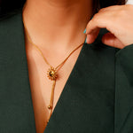 Load image into Gallery viewer, sunburst bolo slider necklace