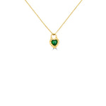 Load image into Gallery viewer, Emerald Heart Padlock Pendant