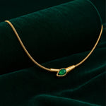 Load image into Gallery viewer, Serpent emerald necklace