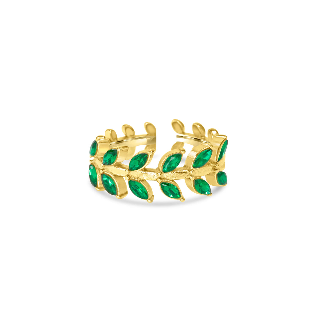 Green Leaf Ring
