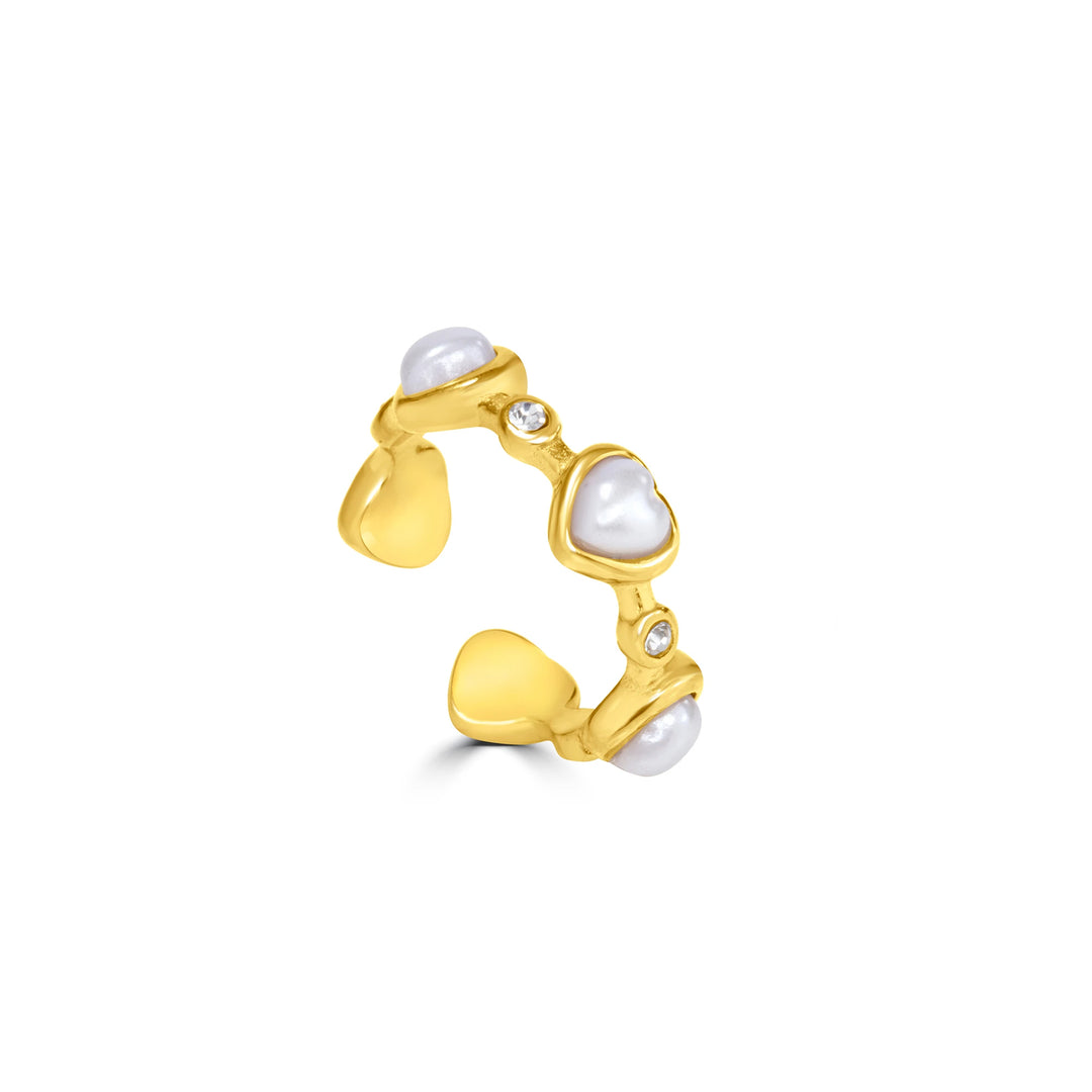 Pearl Love Heart Ring