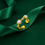 Load image into Gallery viewer, Pearl Love Heart Ring
