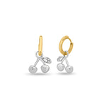 Load image into Gallery viewer, Dual Tone Cherry Earrings
