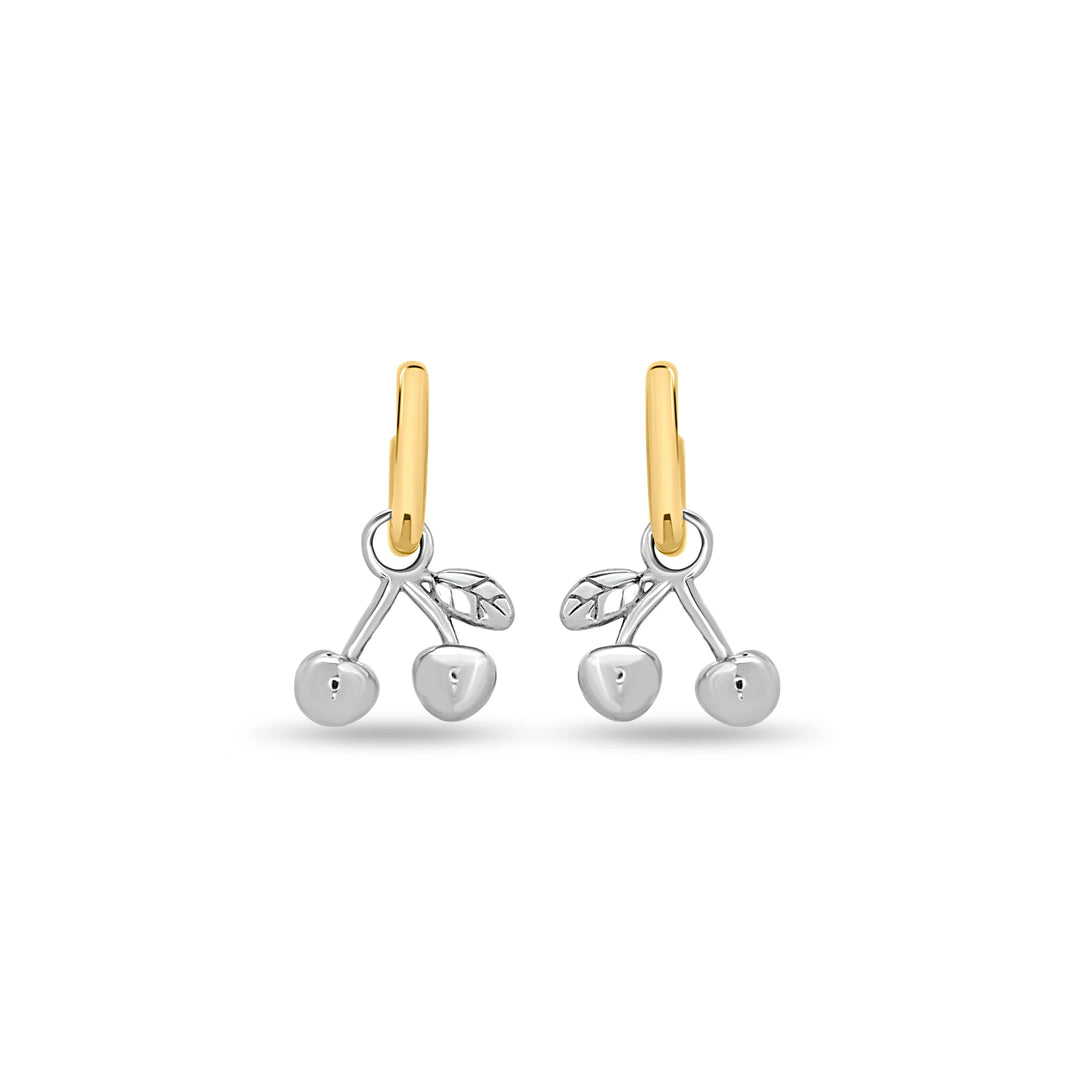 Dual Tone Cherry Earrings