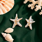 Load image into Gallery viewer, Dual Tone Star Stud Earrings
