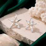 Load image into Gallery viewer, Dual Tone Star Stud Earrings
