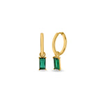 Load image into Gallery viewer, Emerald Green Hoops
