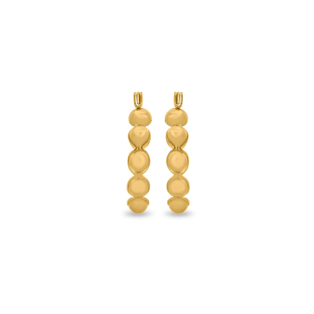 Half Pearl Hoop Earrings