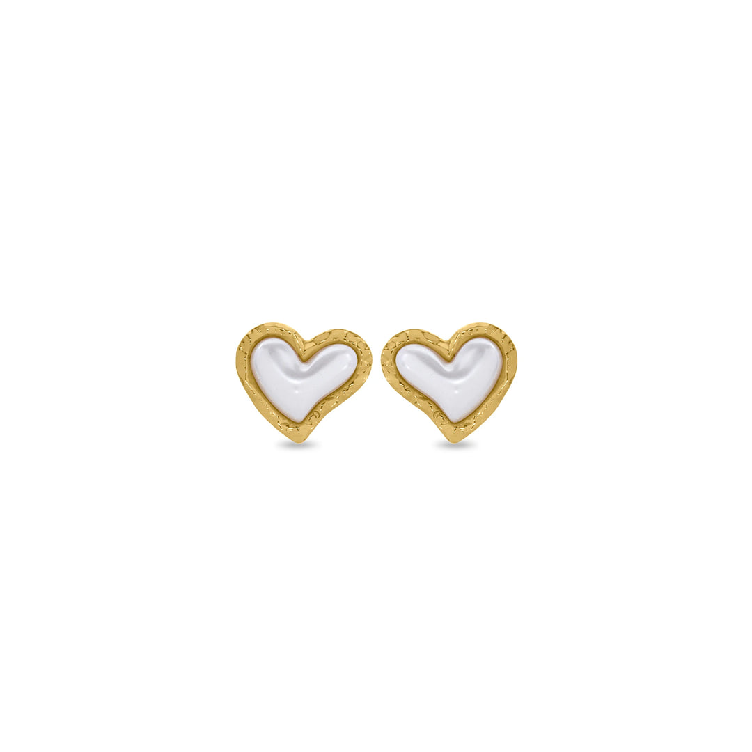 Heart Shape Pearl Earrings