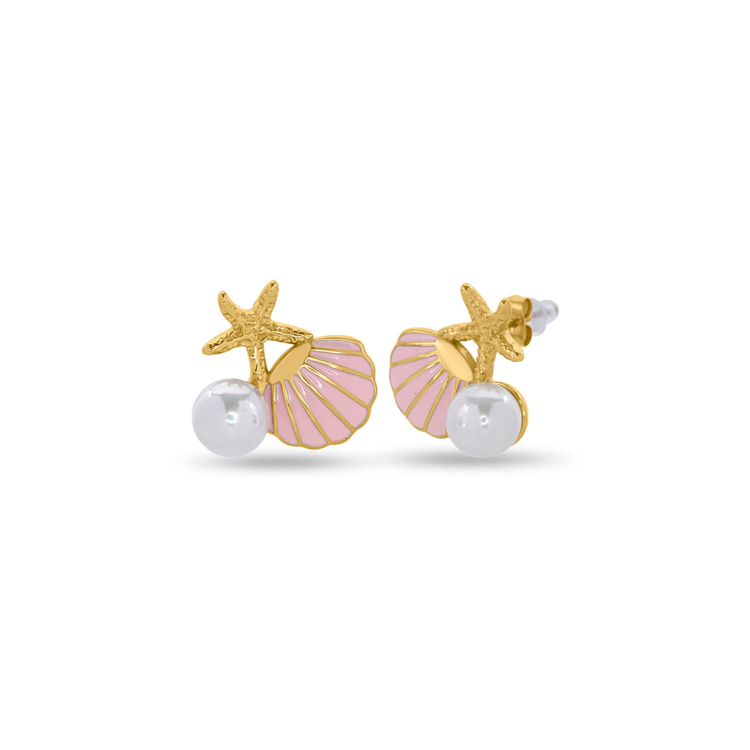 Starfish Sea Shell Earrings