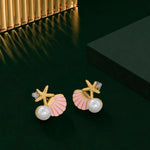 Load image into Gallery viewer, Starfish Sea Shell Earrings
