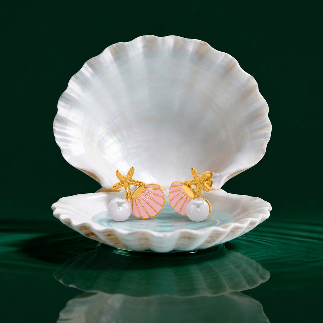 Starfish Sea Shell Earrings