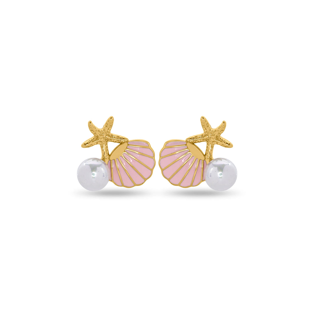 Starfish Sea Shell Earrings