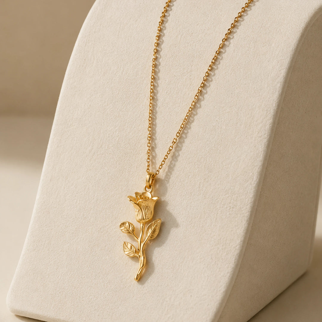 Floral rose pendant