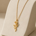 Load image into Gallery viewer, Floral rose pendant
