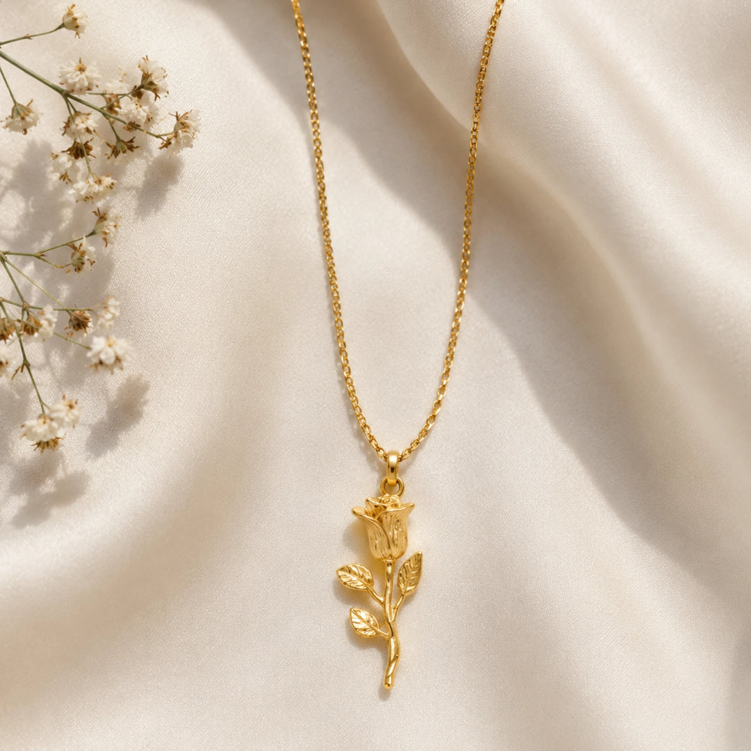 Floral rose pendant