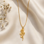 Load image into Gallery viewer, Floral rose pendant
