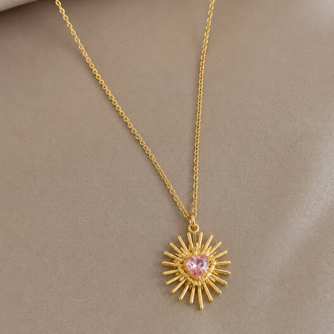 Spike Heart Pendant (Pink)