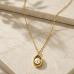 Load image into Gallery viewer, Pearl stone necklace
