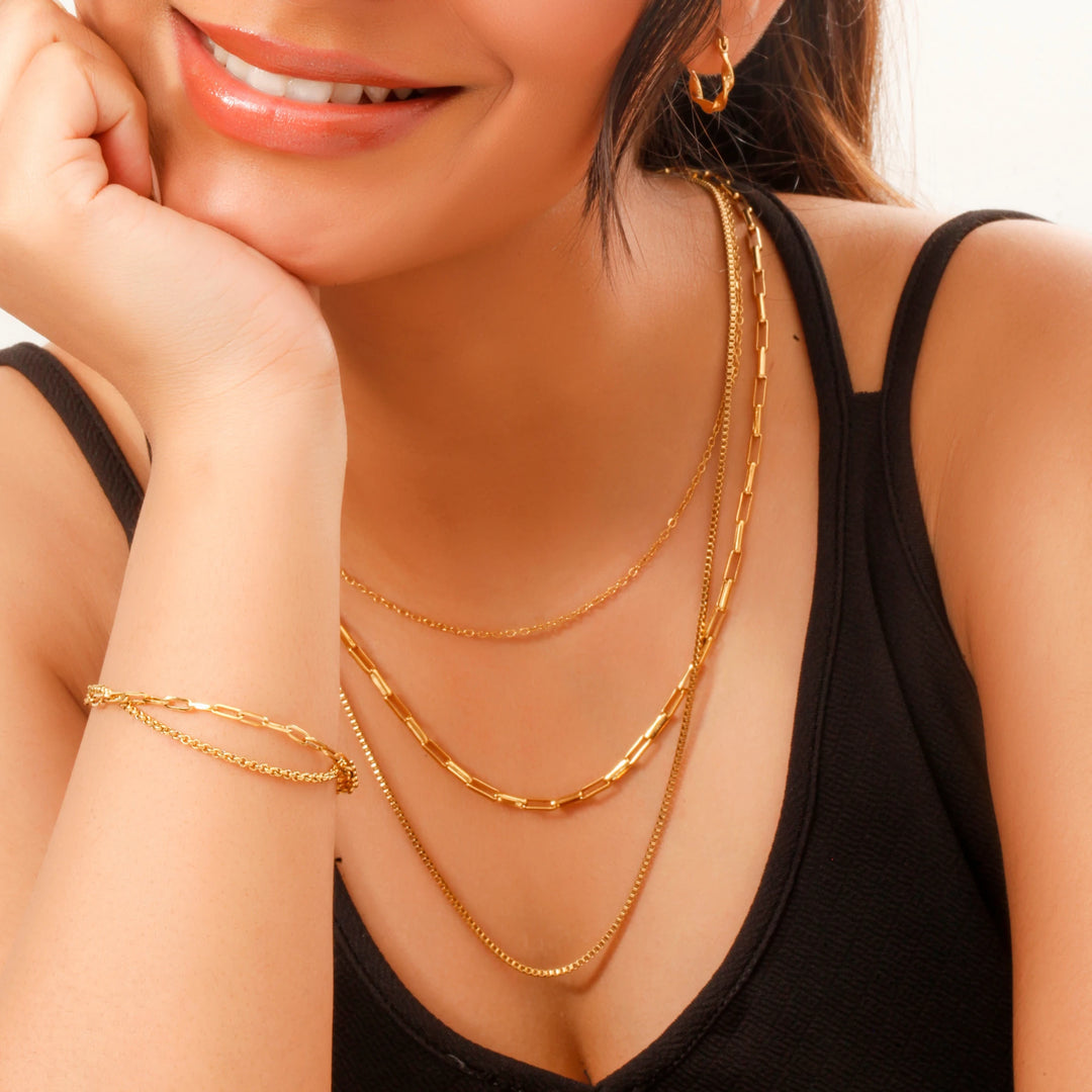Triple - layer necklace