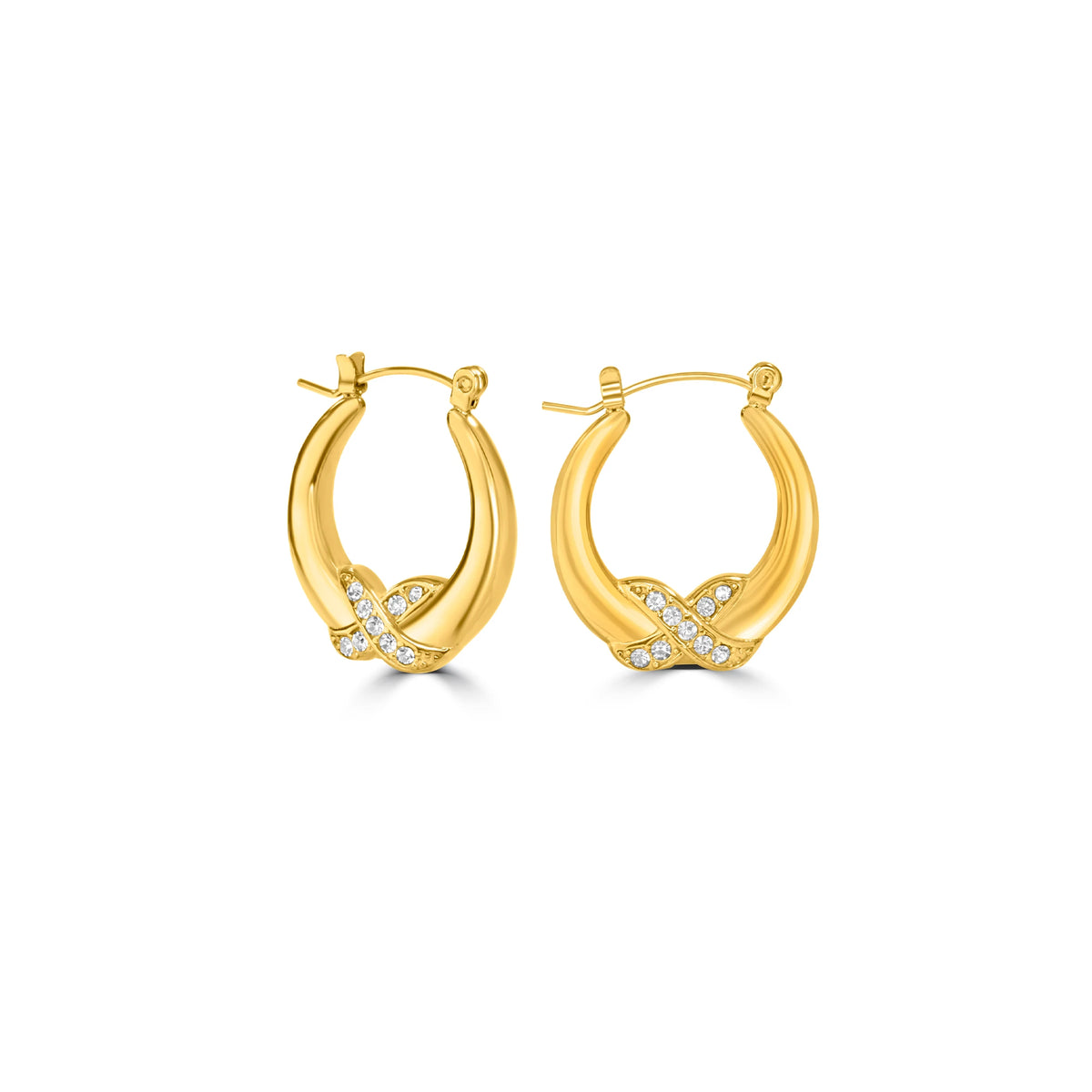 Thin tube hoop earrings