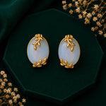 Load image into Gallery viewer, Ornate Oval Moonstone Earrings
