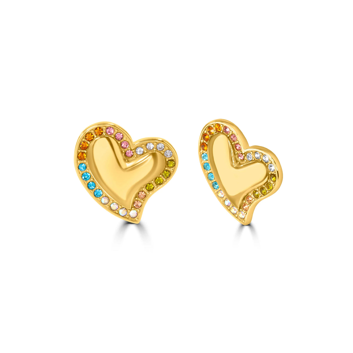 Candy heart multi color earrings