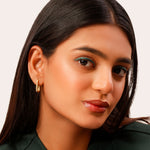 Load image into Gallery viewer, Thin Bar Rectangle Hoop Earrings
