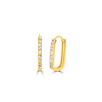 Load image into Gallery viewer, Thin Bar Rectangle Hoop Earrings
