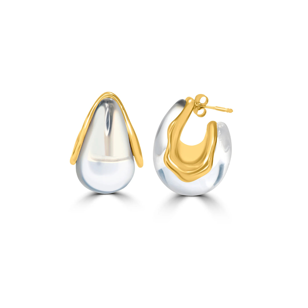 Flowing Glacier Crystal Studs