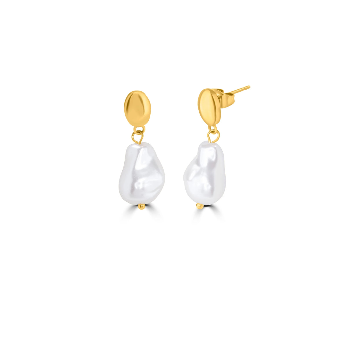 Baroque pearl drop earrings
