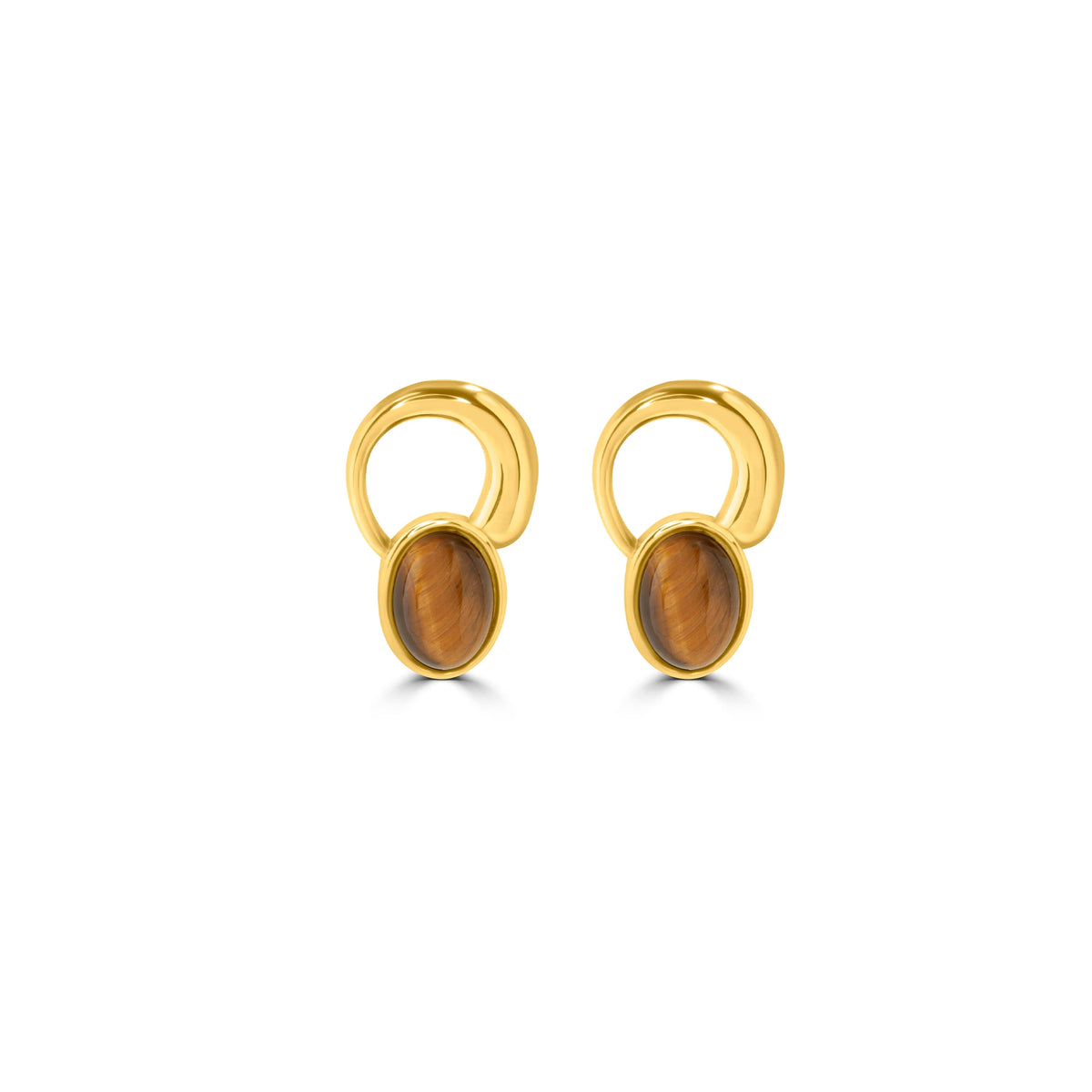 White enamel floral stud earrings