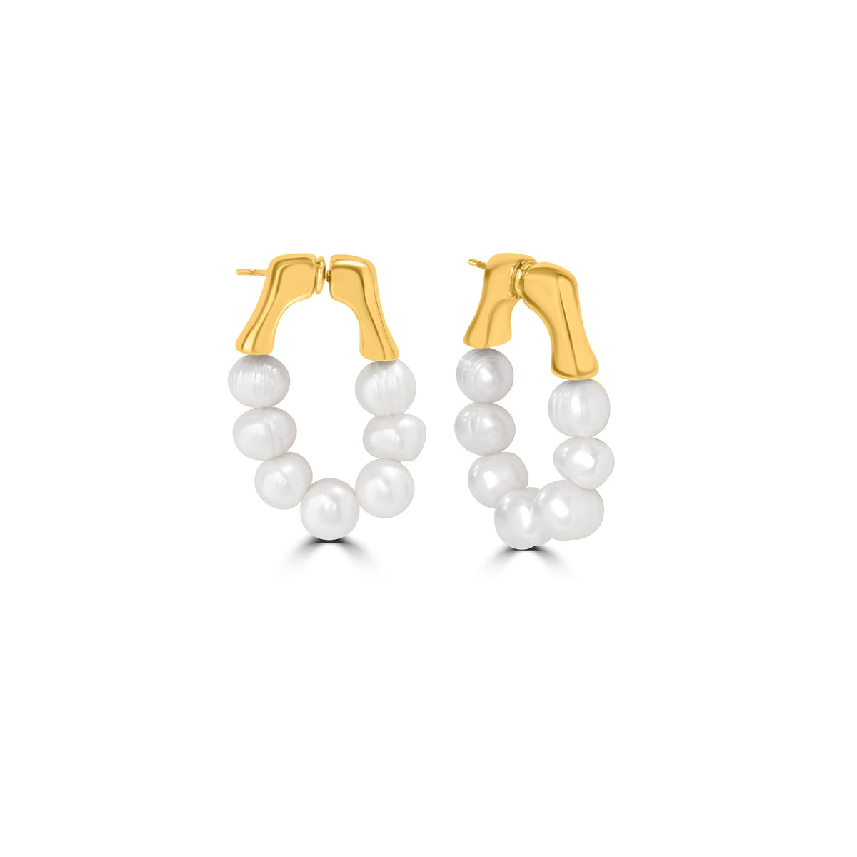 Aurora pearl drift hoops