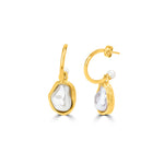 Load image into Gallery viewer, Floating Pearl Loop Earrings
