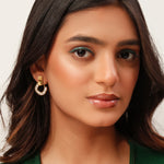 Load image into Gallery viewer, Mirror Finish White Stone Earrings
