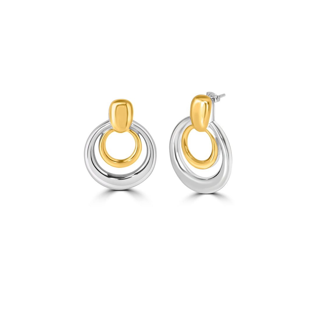 Bicolor Hoop Earrings