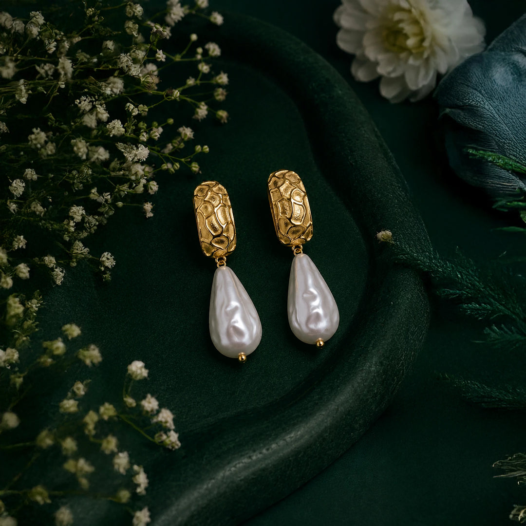 Orbit Pearl Drop Hoops
