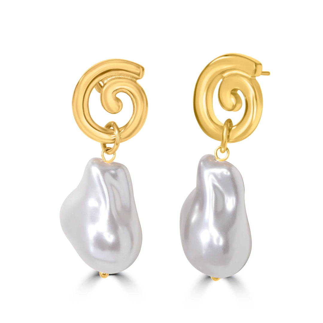 Luna Pearl Dangle Earrings