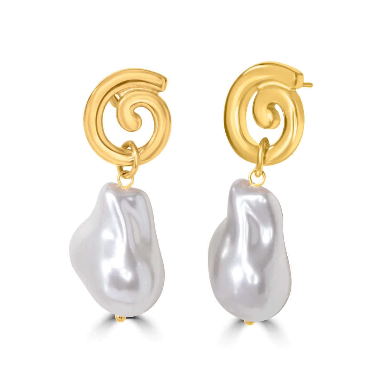 Luna pearl dangle earrings