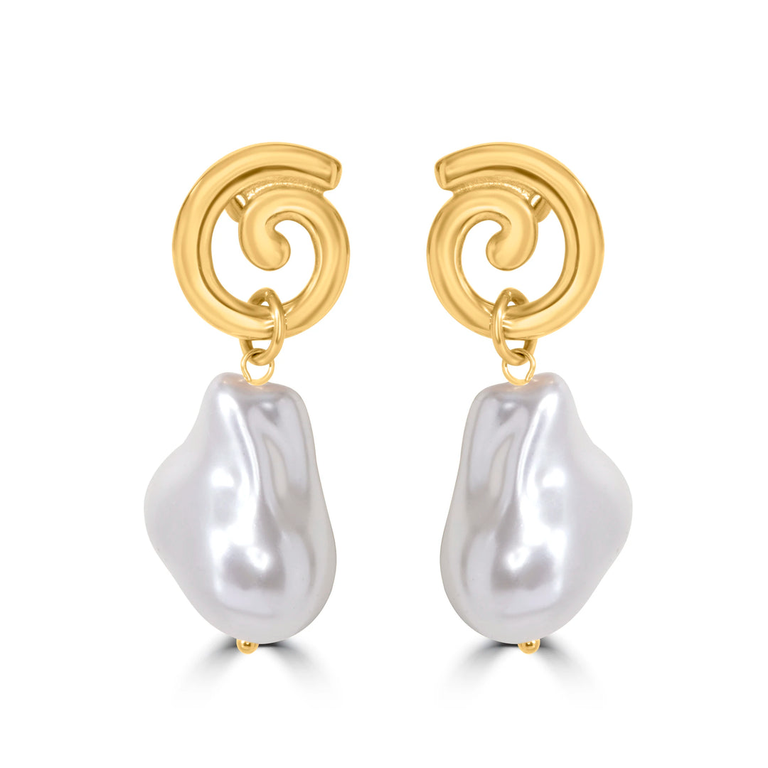 Luna Pearl Dangle Earrings