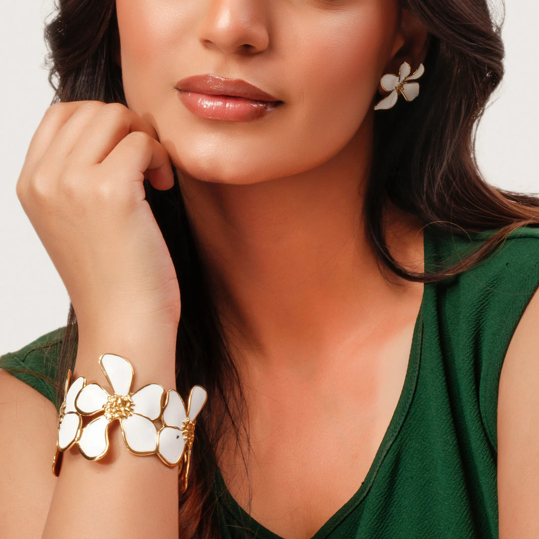 Floral Cuff Bracelet