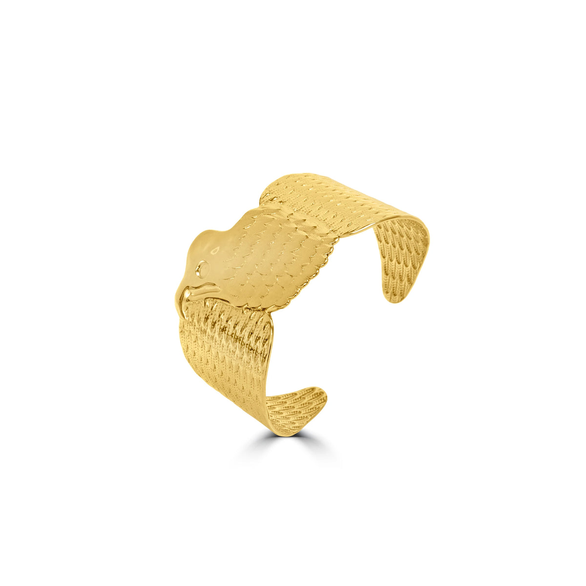 Gold plated eagle cuff bracelet