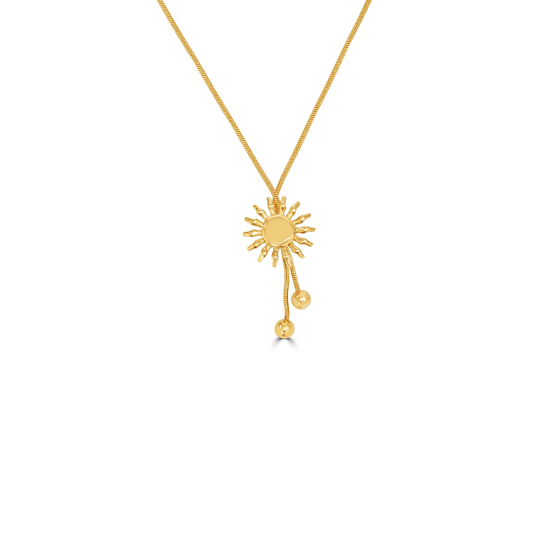 sunburst bolo slider necklace